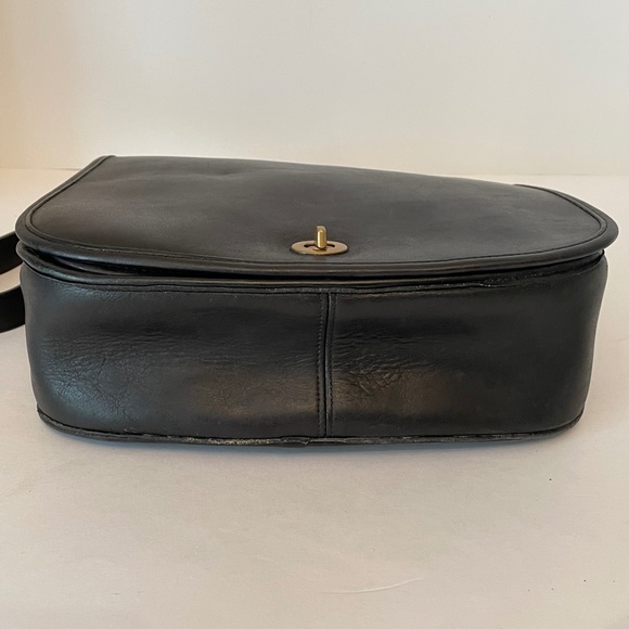 Vintage COACH Ranch Bag Black Glove Tanned Leather USA 9852 Rare - Picture 7 of 15
